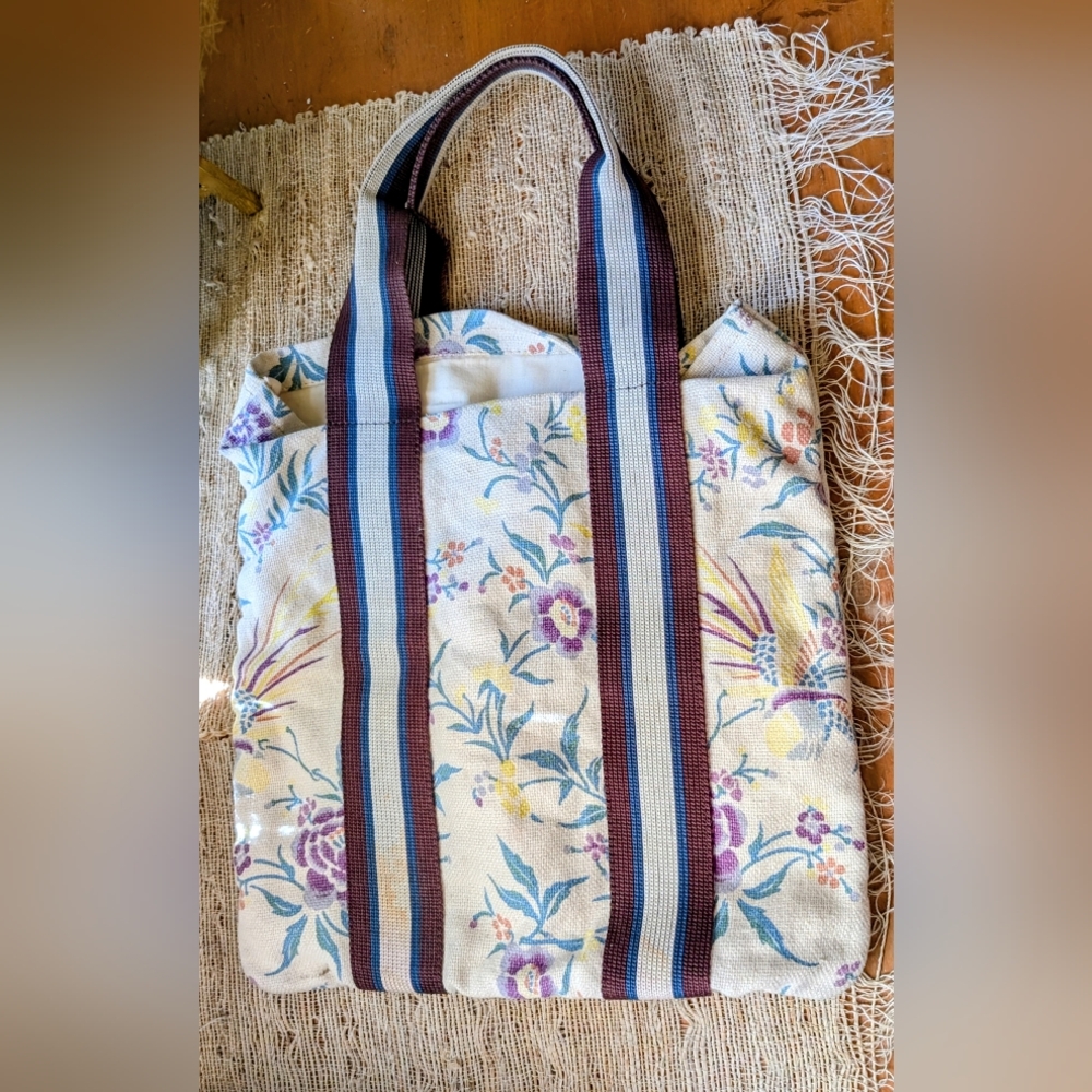 Marni floral canvas tote bag purse